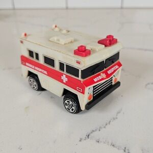 Vintage 1976 Quad Mobile Hospital Ambulance Toy Car Made in Taiwan Kidcore